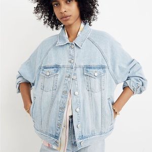 Madewell The Raglan Oversized Jean Jacket in Bristol Wash Size S